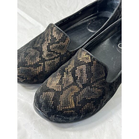 Dansko Olivia women's Bronze Black Snake Suede Slip On Shoes Size 9.5 - Picture 15 of 16